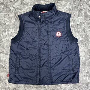 Hudsons Bay Company Olympic Quilted Puffer Embroidered Hooded Vest HBC Canada XL